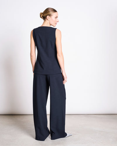 PLEATED WIDE PANTS NIVA NIGHTFALL