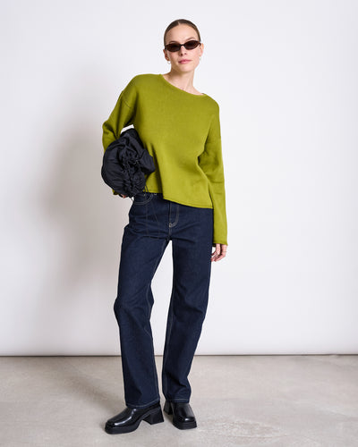 LIGHT KNIT JUMPER WILLIAMSBURG MOSSY PEAR GOTS