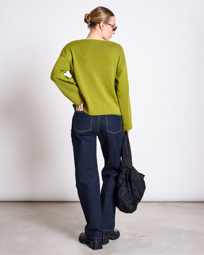 LIGHT KNIT JUMPER WILLIAMSBURG MOSSY PEAR GOTS
