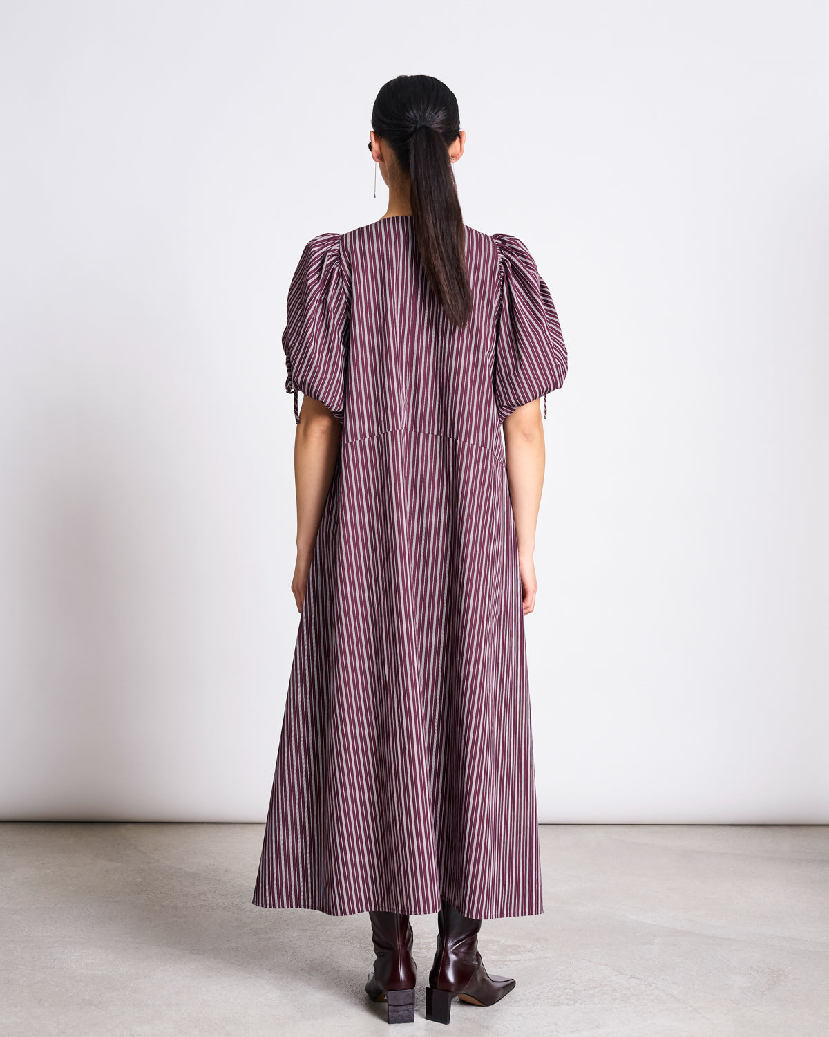 MAXI DRESS DANS CHERRY LACQUER WHITE STRIPED Dress jan-n-june 5