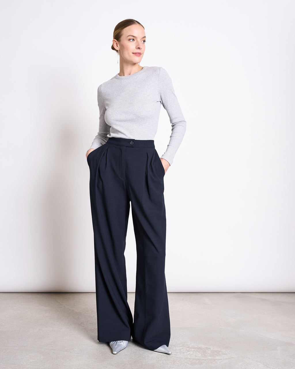 PLEATED WIDE PANTS NIVA NIGHTFALL Pants jan-n-june 2