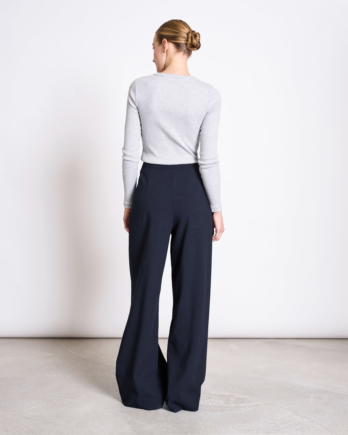 PLEATED WIDE PANTS NIVA NIGHTFALL