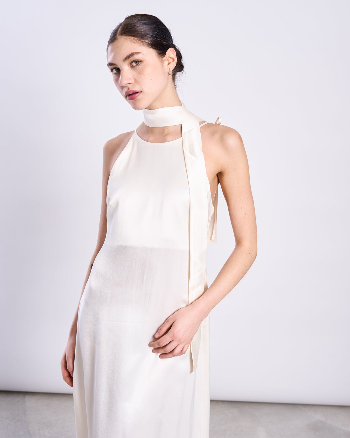 NECKHOLDER SLIPDRESS SICAYA OFFWHITE Skirt jan-n-june 7
