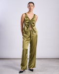 LOOSE SILKY PANTS FRIS WOODY OLIVE