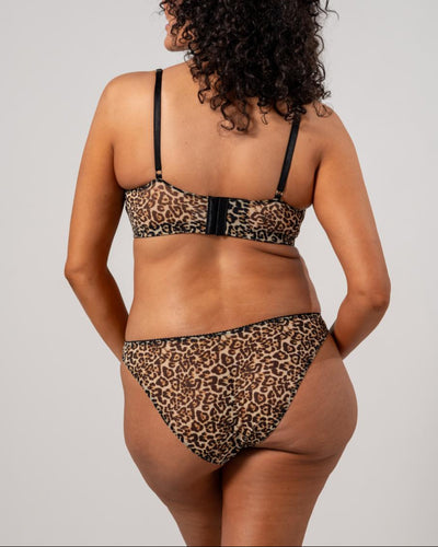 UNDERSTATEMENT MESH BIKINI BRIEFS LEOPARD