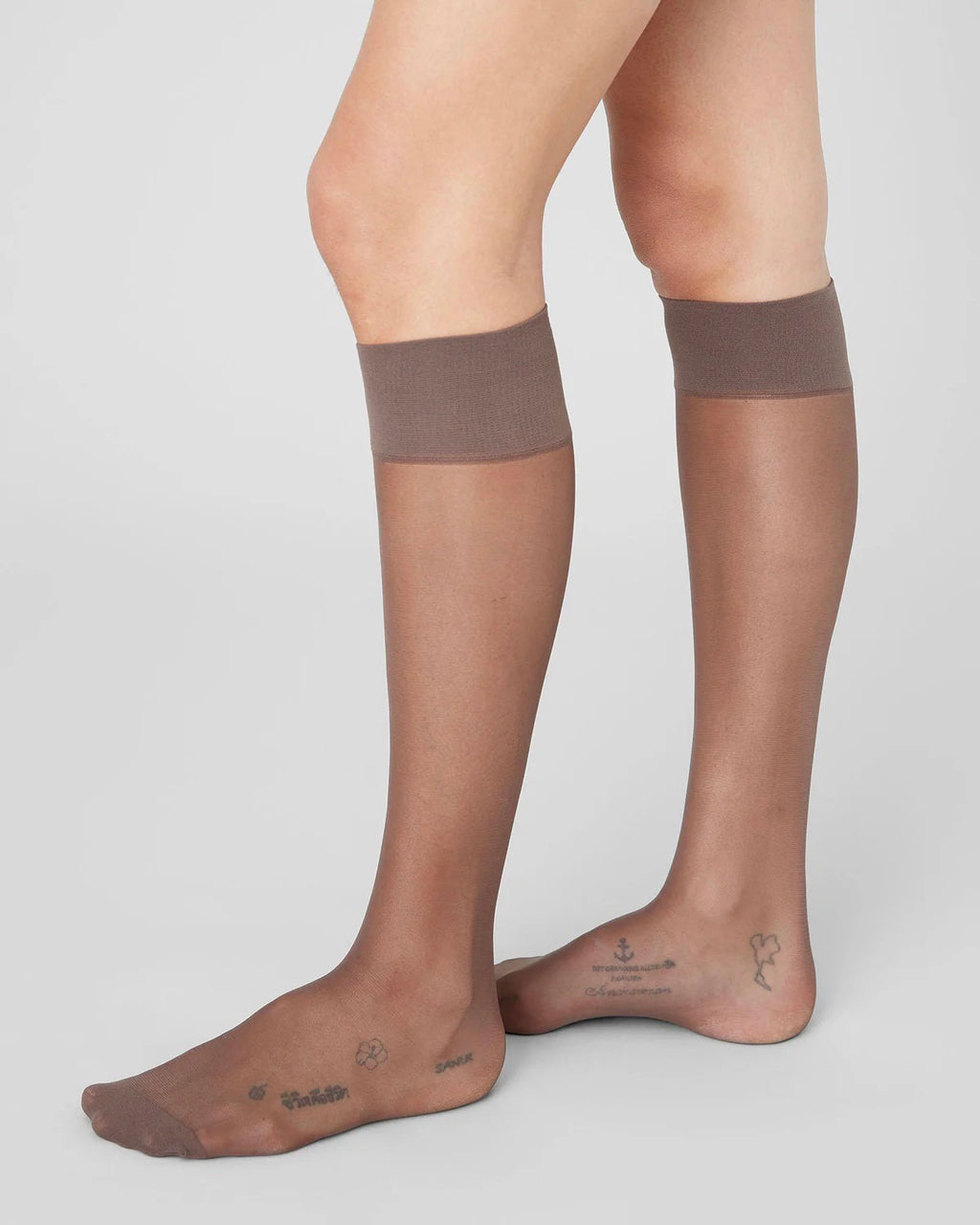 SWEDISH STOCKINGS 2 PACK ELIN KNEE-HIGHS DARK BROWN