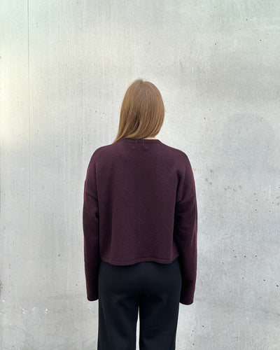 LIGHT CARDIGAN WOOLY ASAS CHERRY LACQUER GOTS