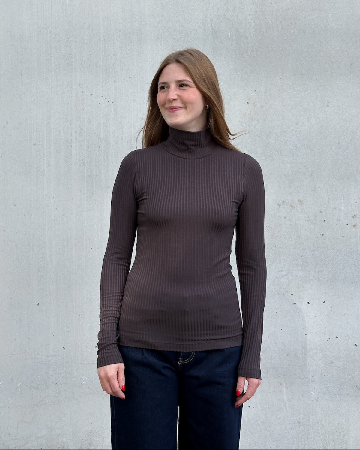 TENCEL™ LYOCELL RIB TURTLENECK MIO MUD