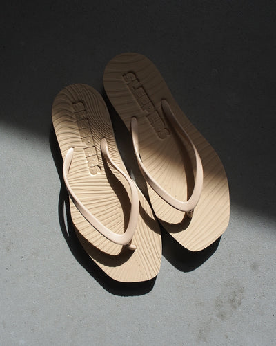 SLEEPERS TAPERED FLIP FLOPS BEIGE