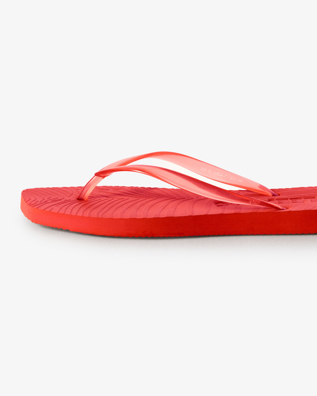 SLEEPERS TAPERED FLIP FLOPS TRANSPARENT RED