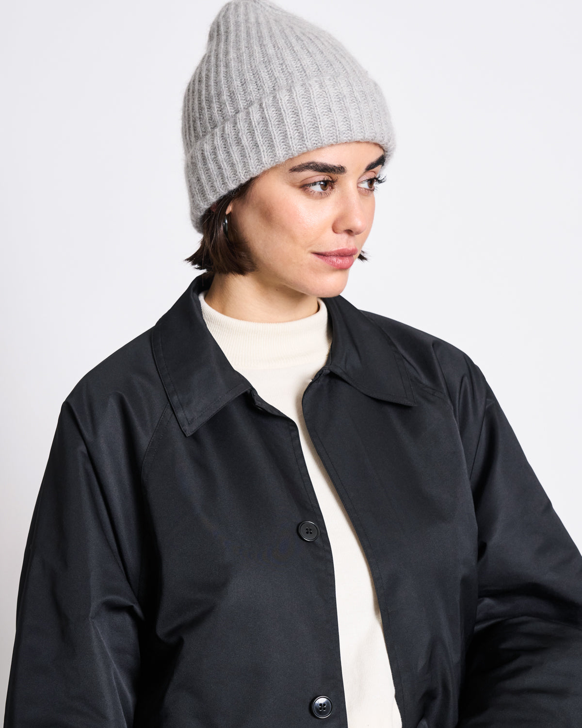 WOOLY KNIT BEANIE BJON LIGHT GREY