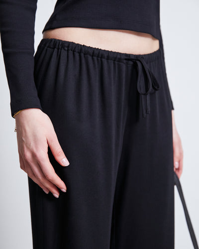 MID RISE LOOSE PANTS STRATH BLACK