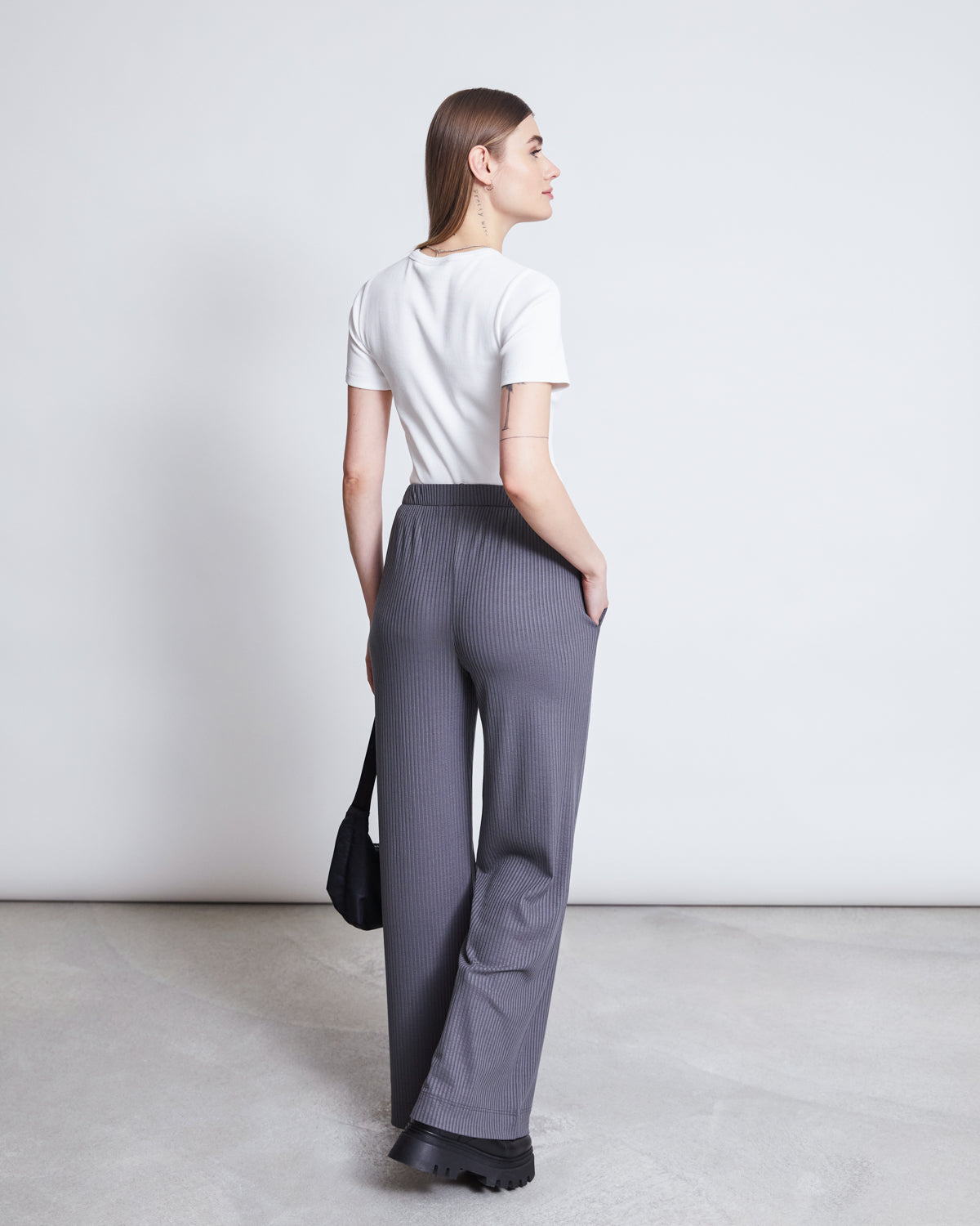 LYOCELL PANTS SMILLA DARK GREY