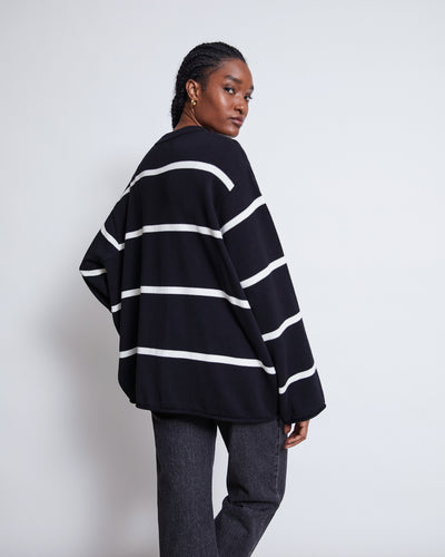 JUMPER MARTA STRIPED BLACK GOTS