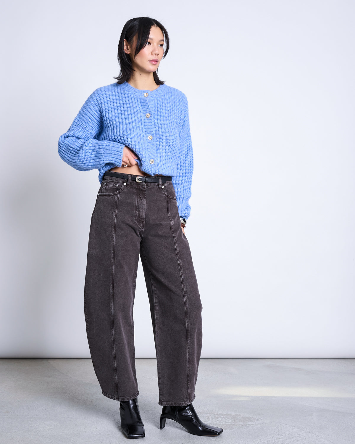 ALPACA CREWNECK CARDIGAN BENI MID BLUE Cardigan jan-n-june 5