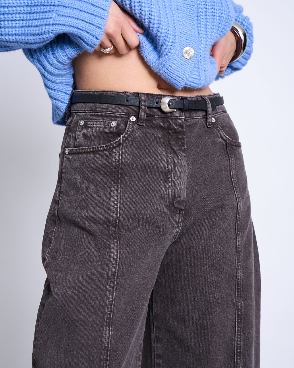 THIN WESTERN BELT SERYL BLACK SILVER Accessories jan-n-june 2