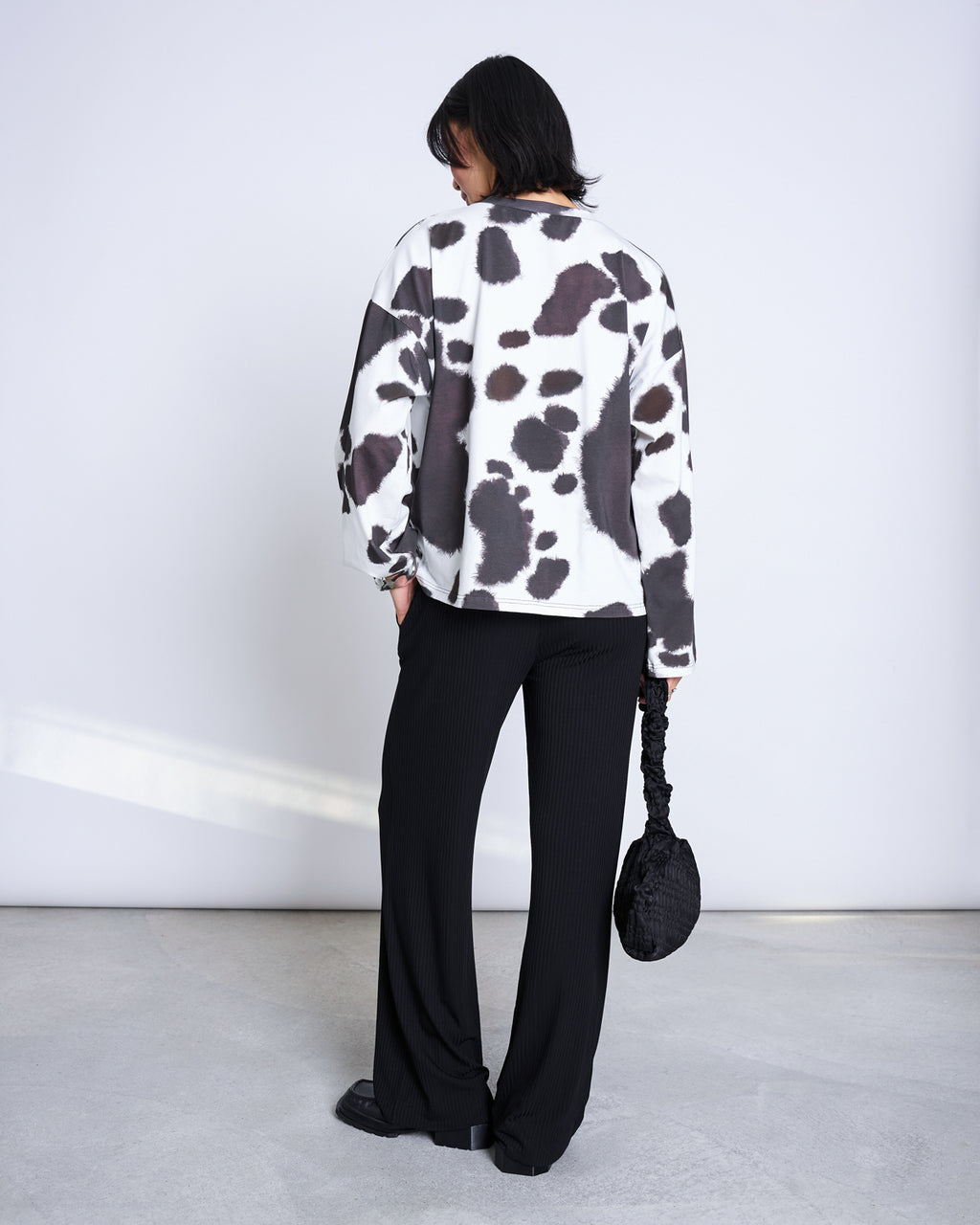 TENCEL™ LYOCELL RIB PANTS SMILLA BLACK Wide Pants jan-n-june 4