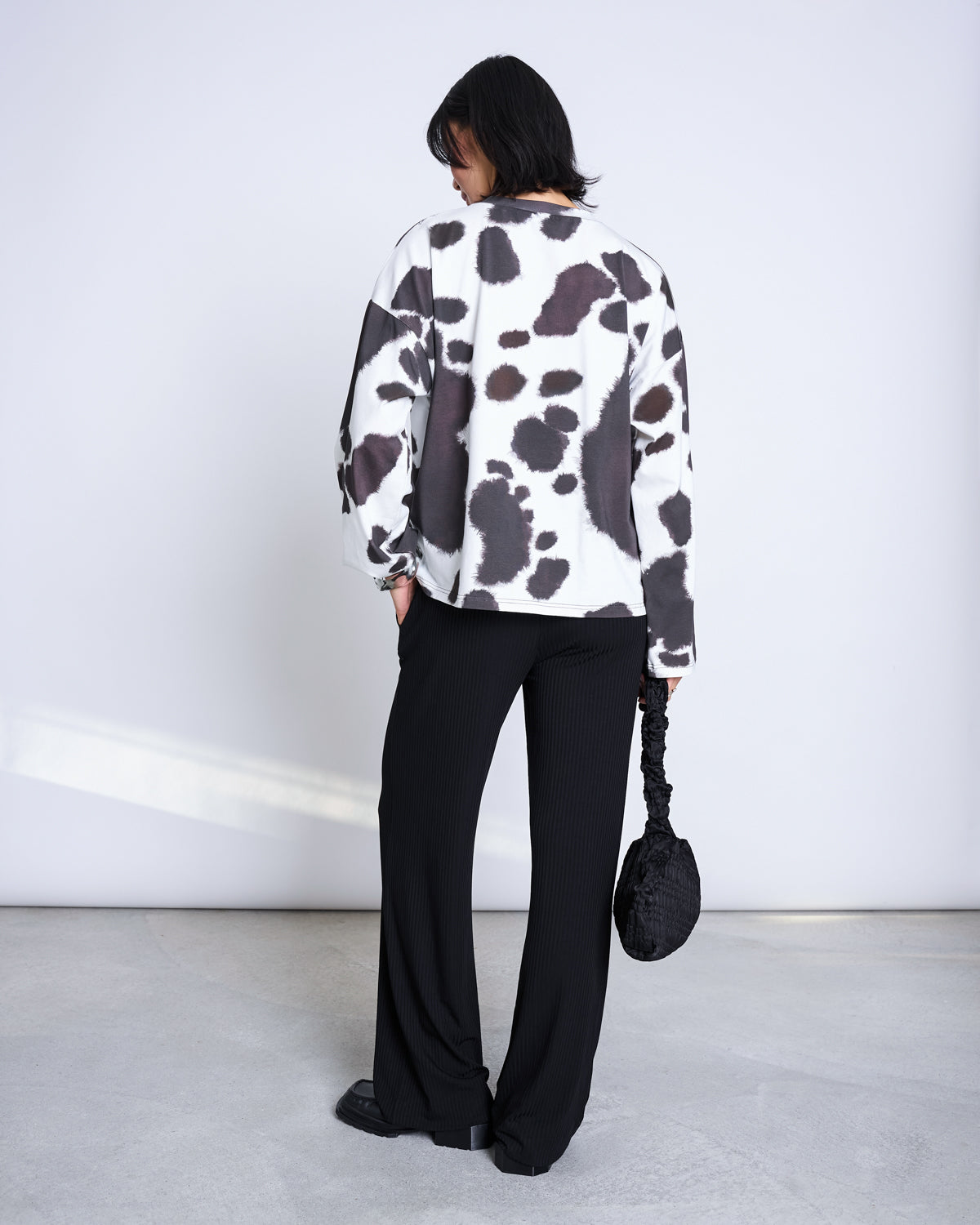 TENCEL™ LYOCELL RIB PANTS SMILLA BLACK Wide Pants jan-n-june 4