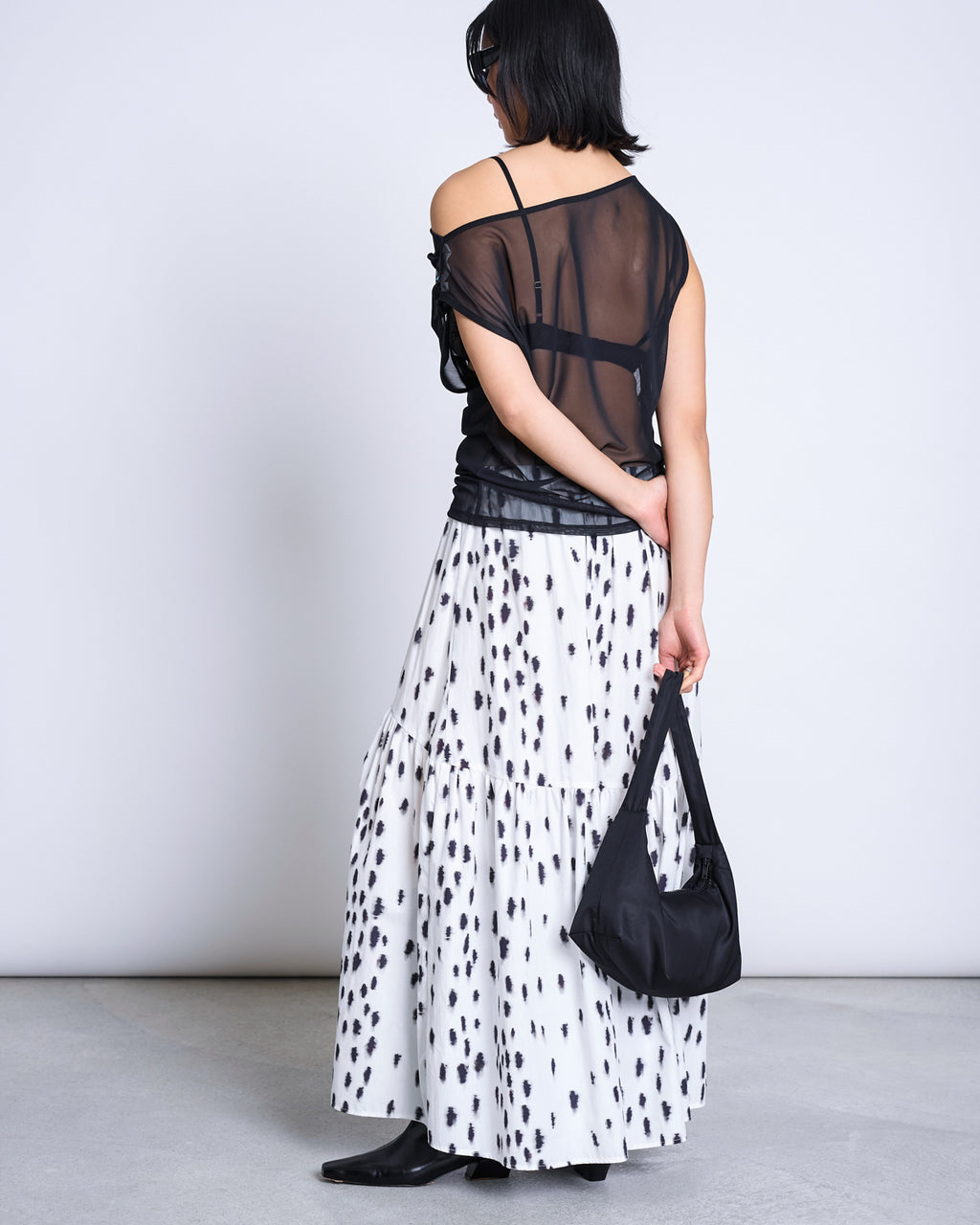DRAPED MESH TOP MARIS BLACK T-shirt jan-n-june 4