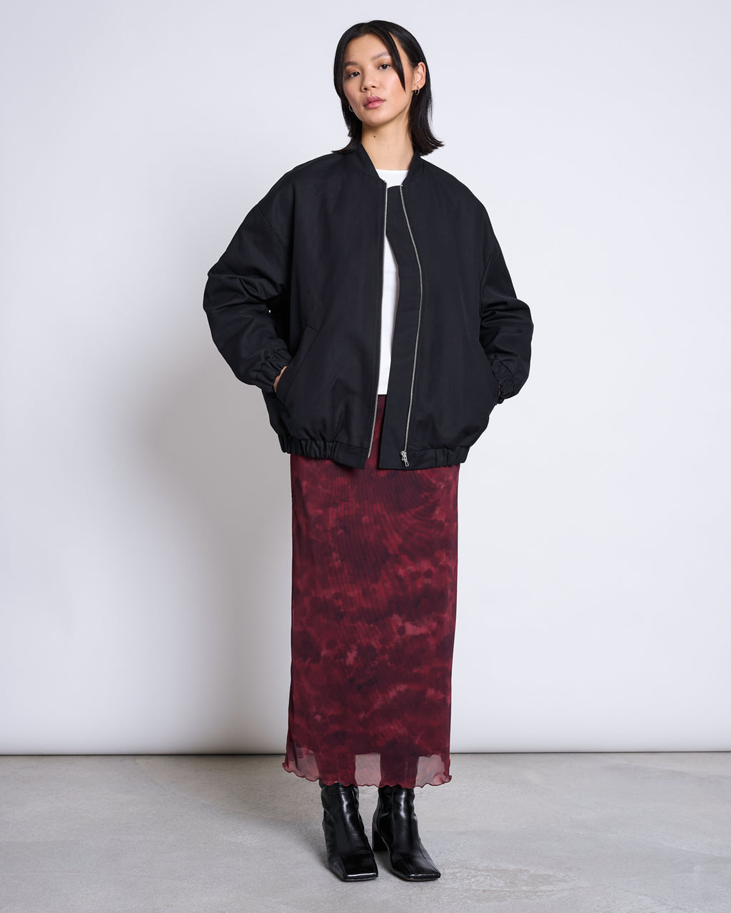 MESH MAXI SKIRT SMUK CARMINE CURL Skirt jan-n-june 3