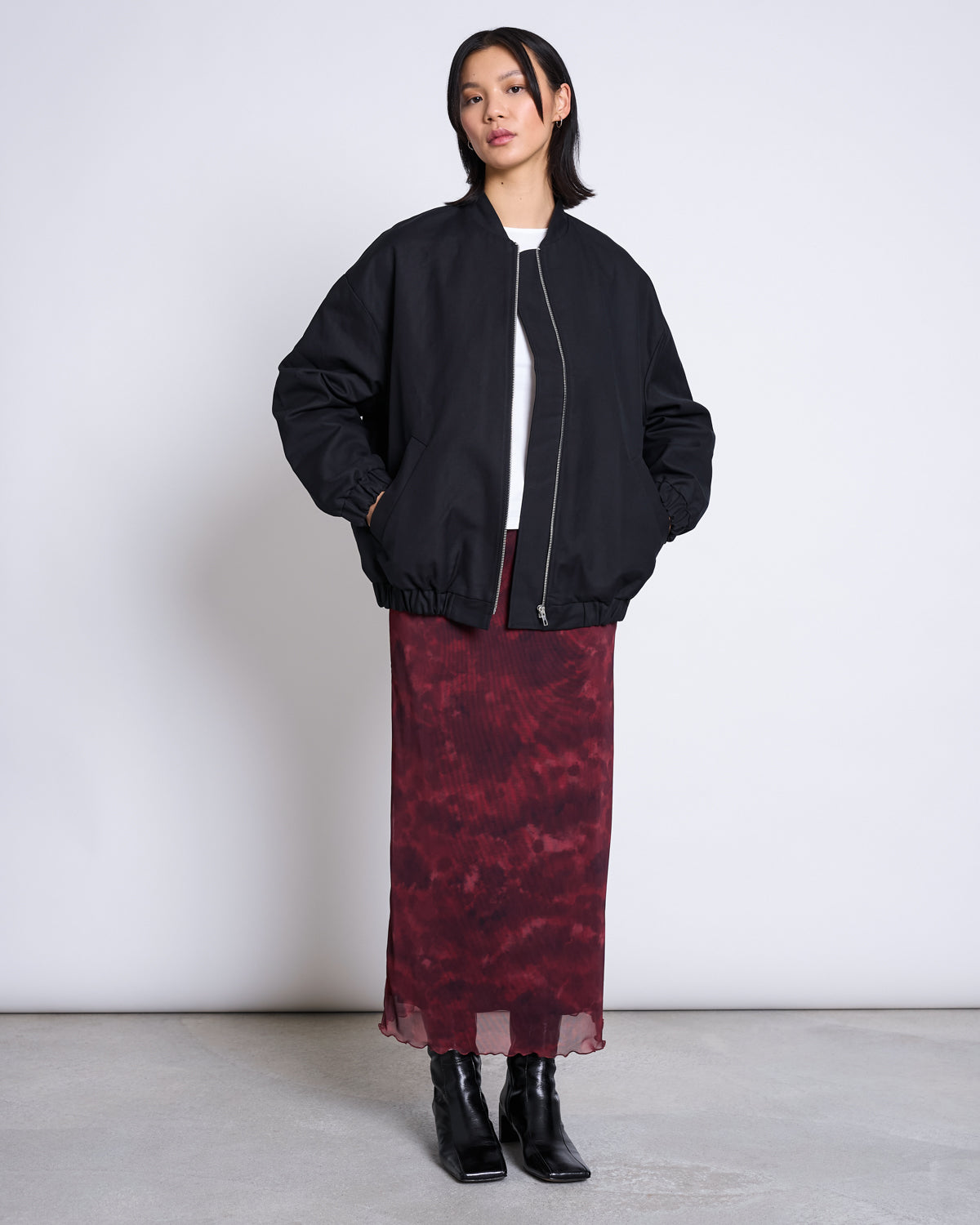 MESH MAXI SKIRT SMUK CARMINE CURL Skirt jan-n-june 3