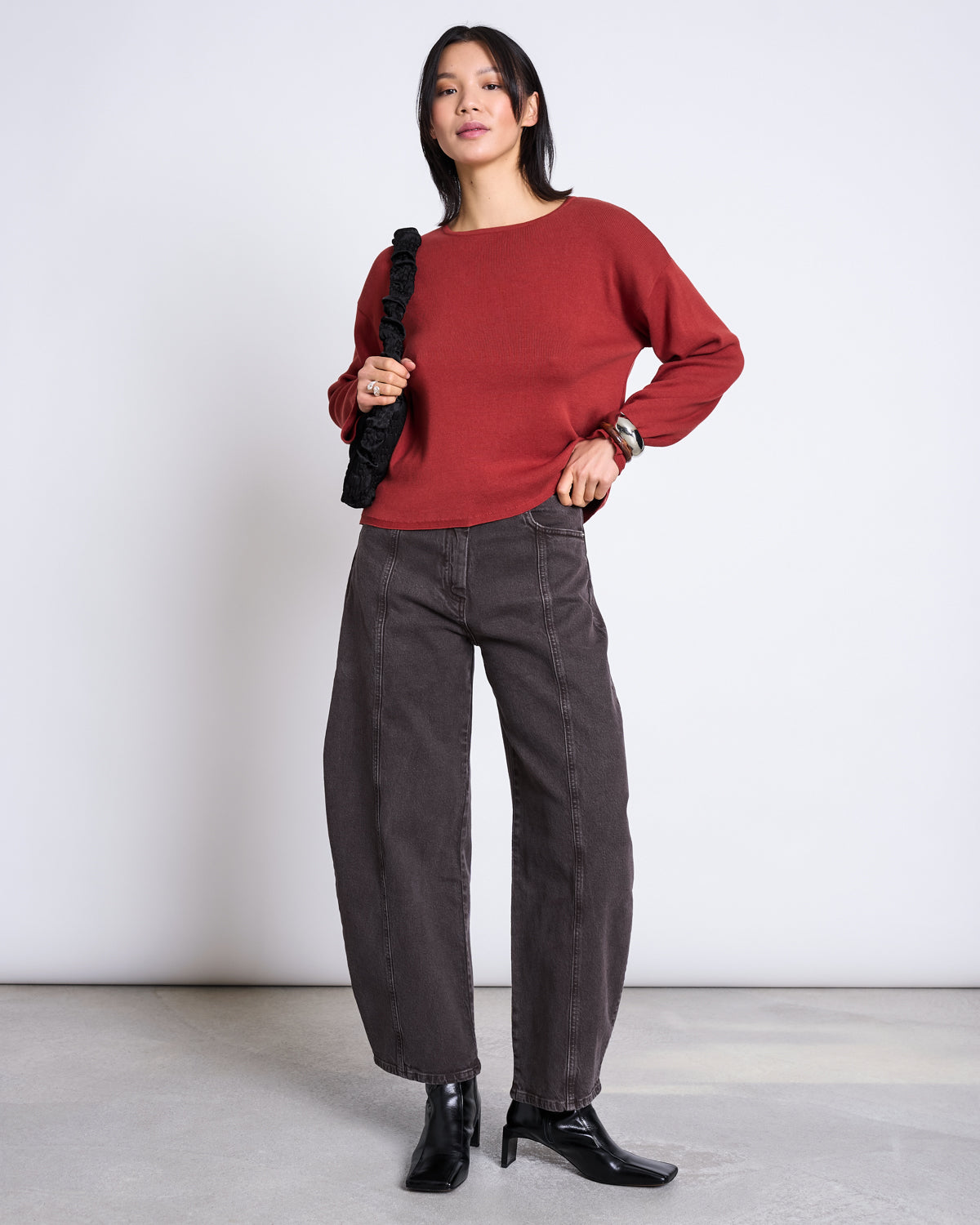 LIGHT KNIT JUMPER WILLIAMSBURG MID RED GOTS Sweater jan-n-june 1