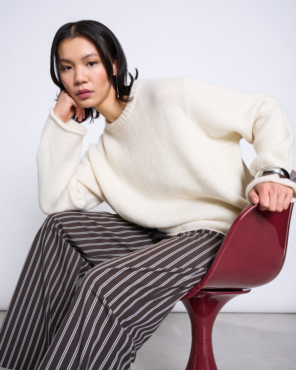 MID RISE LOOSE PANTS CETOS MUD STRIPED GOTS Pants jan-n-june 3