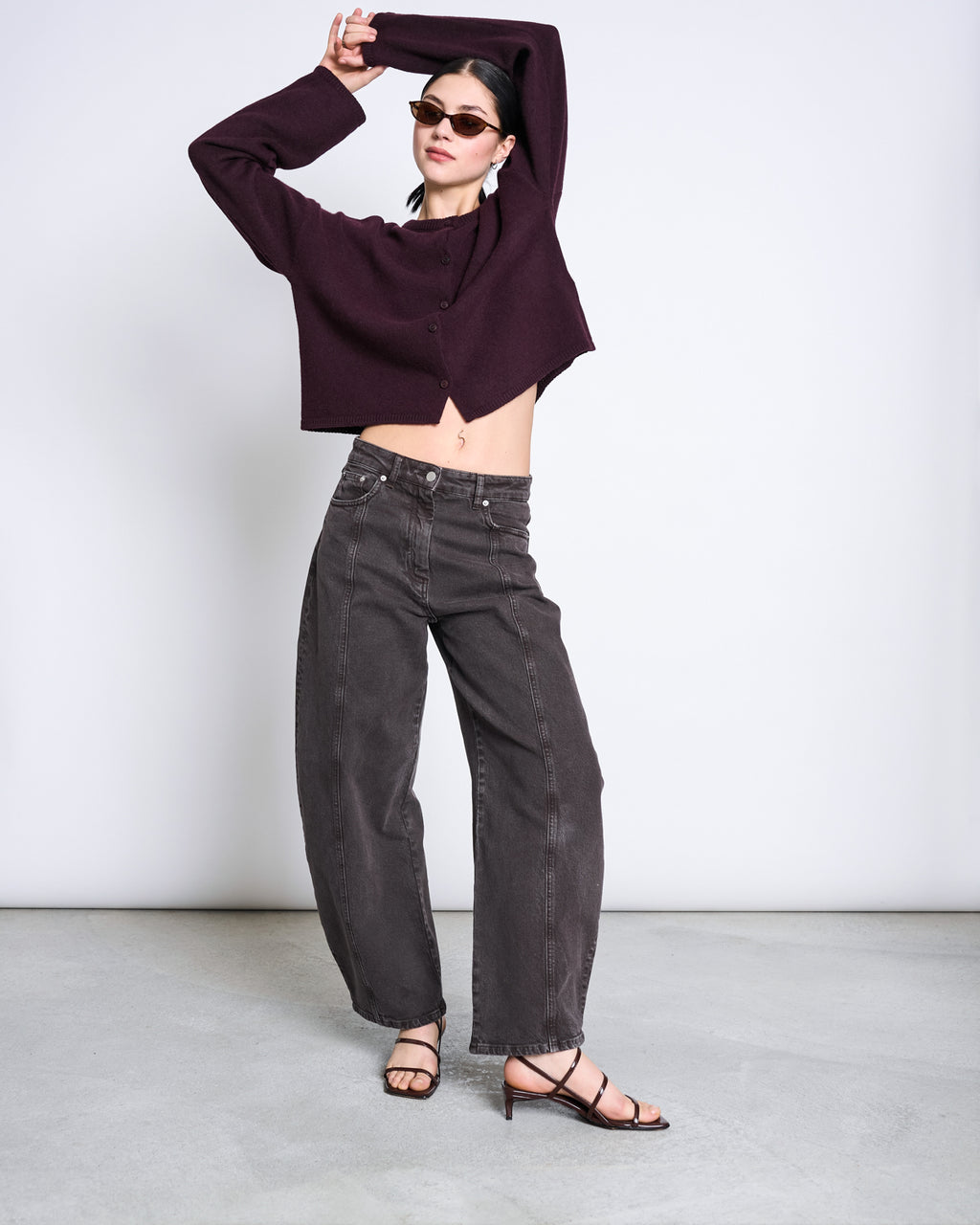 LIGHT CARDIGAN WOOLY ASAS CHERRY LACQUER GOTS