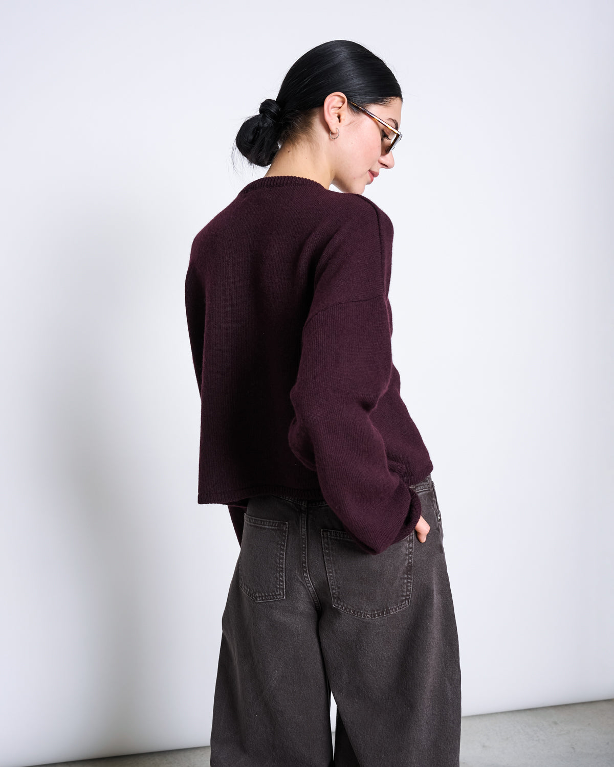 LIGHT CARDIGAN WOOLY ASAS CHERRY LACQUER GOTS