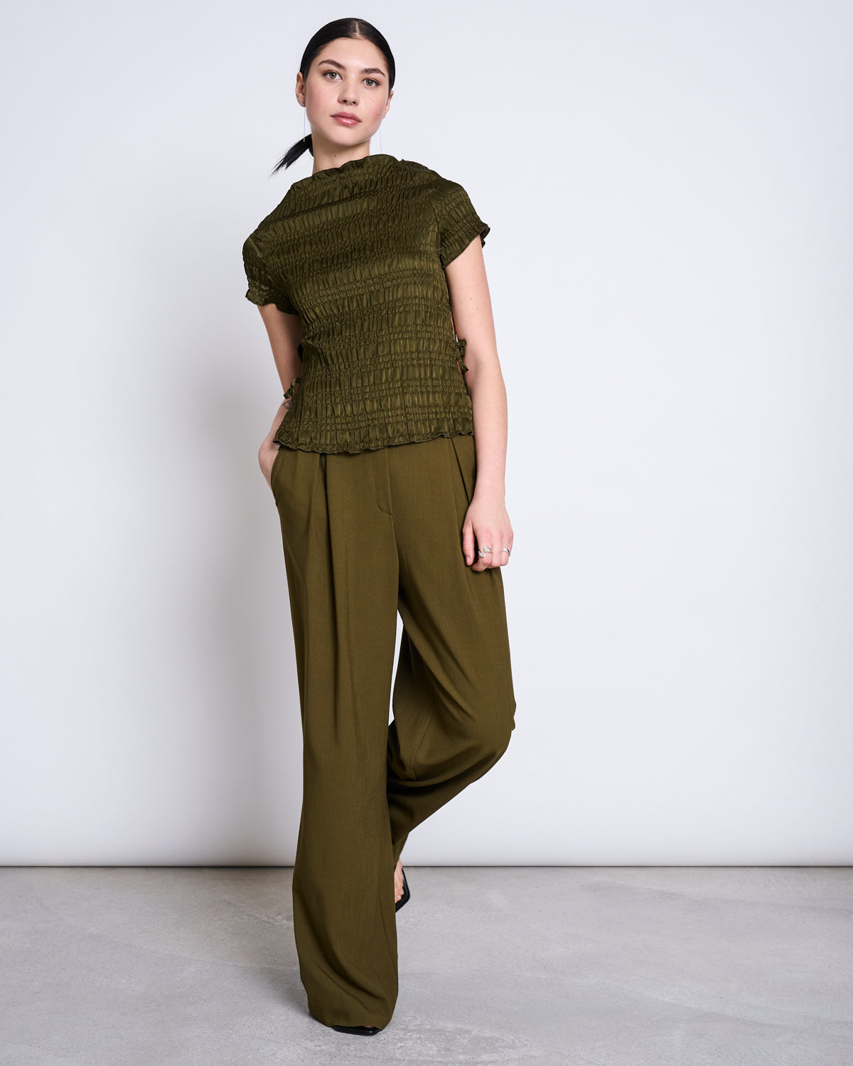 PLEATED WIDE PANTS NIVA ROSEMARY Pants jan-n-june 4