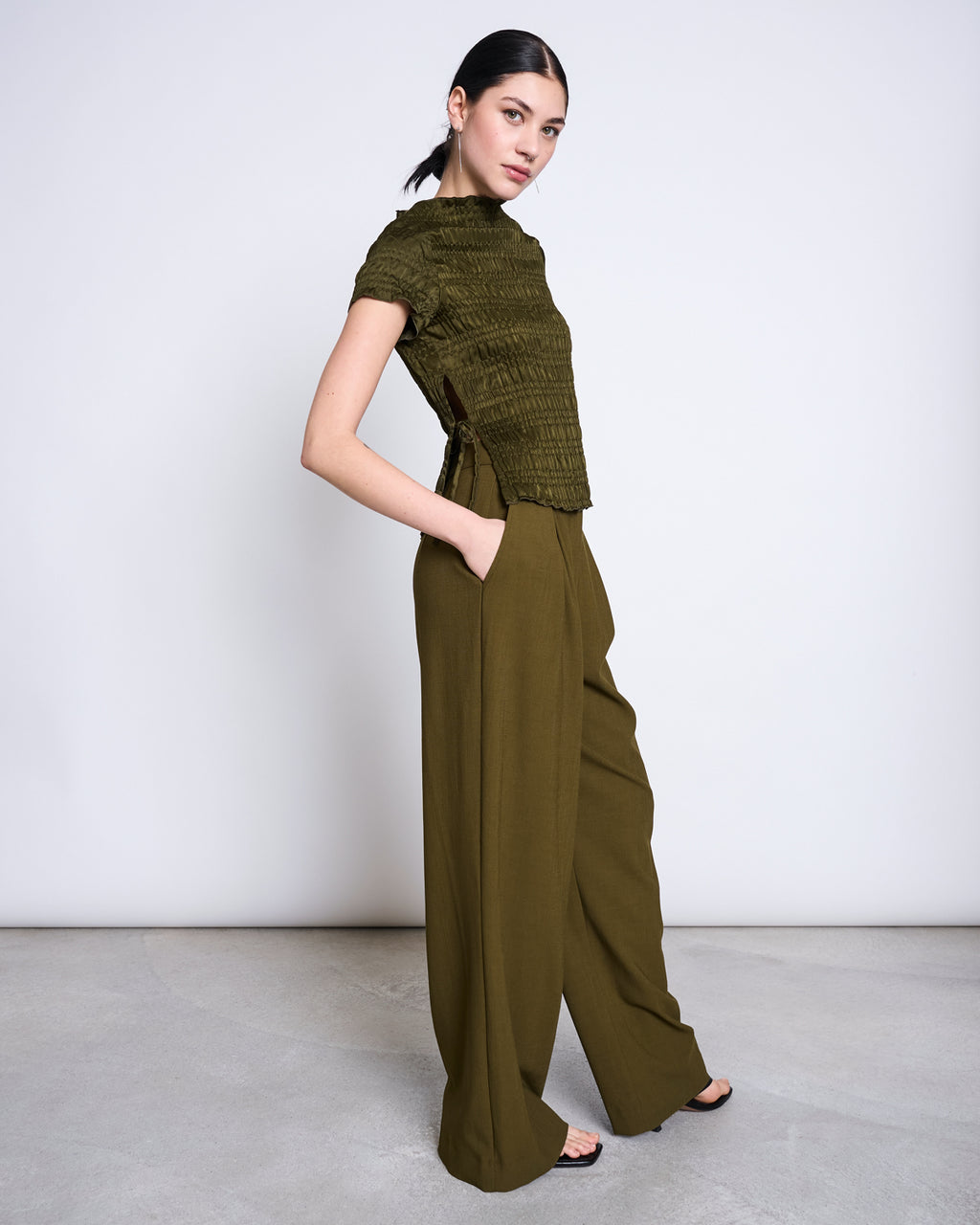 PLEATED WIDE PANTS NIVA ROSEMARY Pants jan-n-june 6