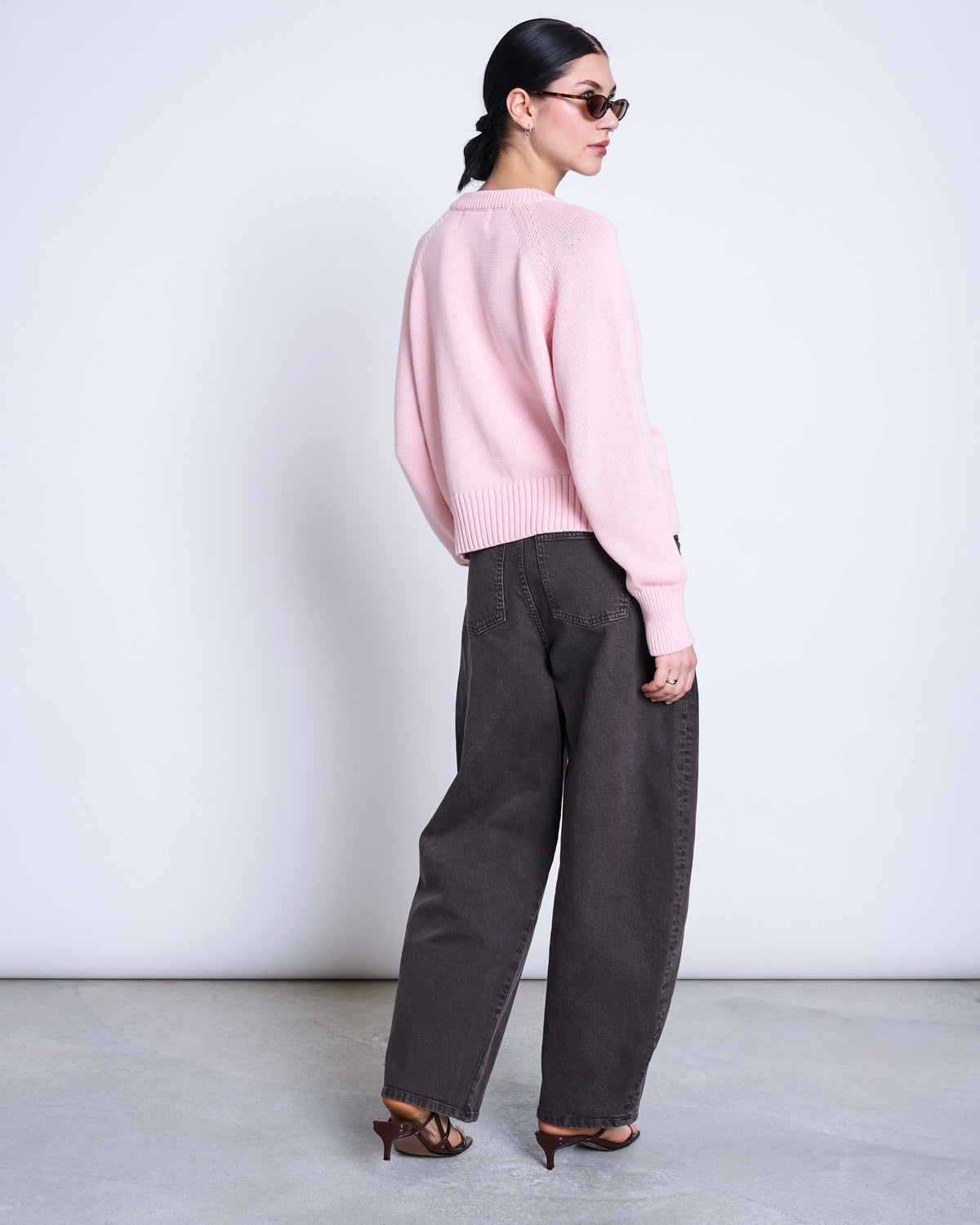 RELAXED CREWNECK CARDIGAN SIVIA PALE PINK GOTS Cardigan jan-n-june 6