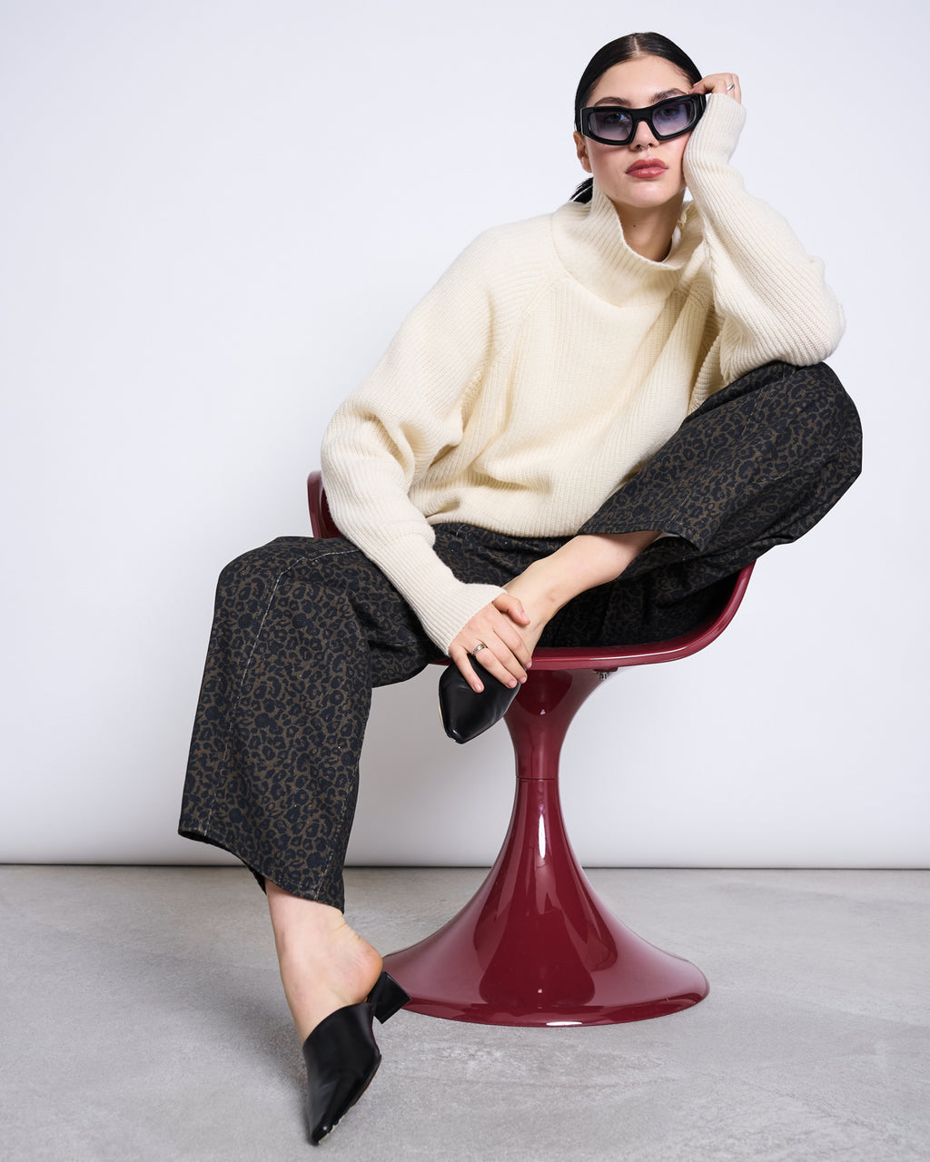 HIGH-NECK JUMPER WOOLY OLA OFFWHITE GOTS Jumper jan-n-june 2