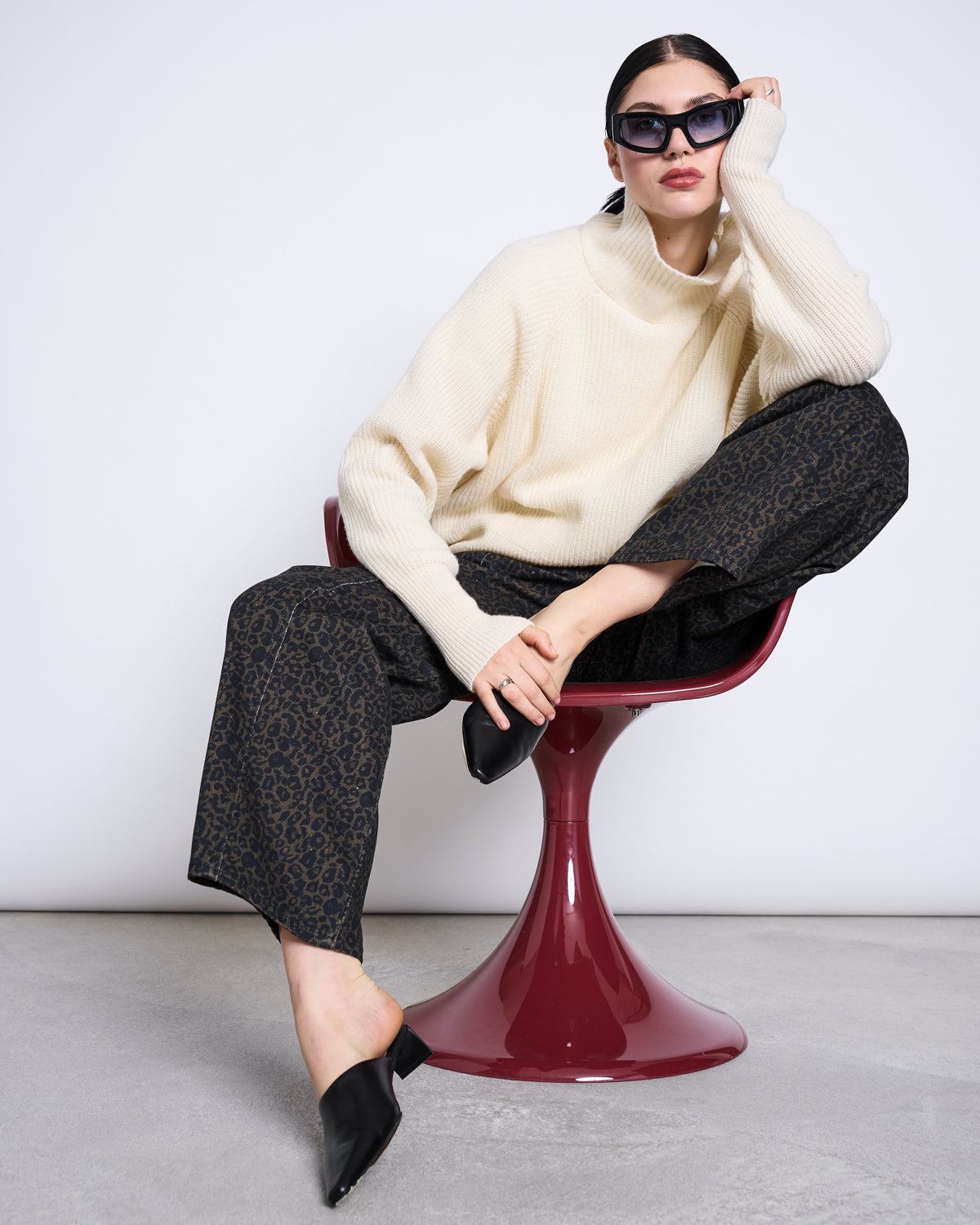 HIGH-NECK JUMPER WOOLY OLA OFFWHITE GOTS Jumper jan-n-june 2