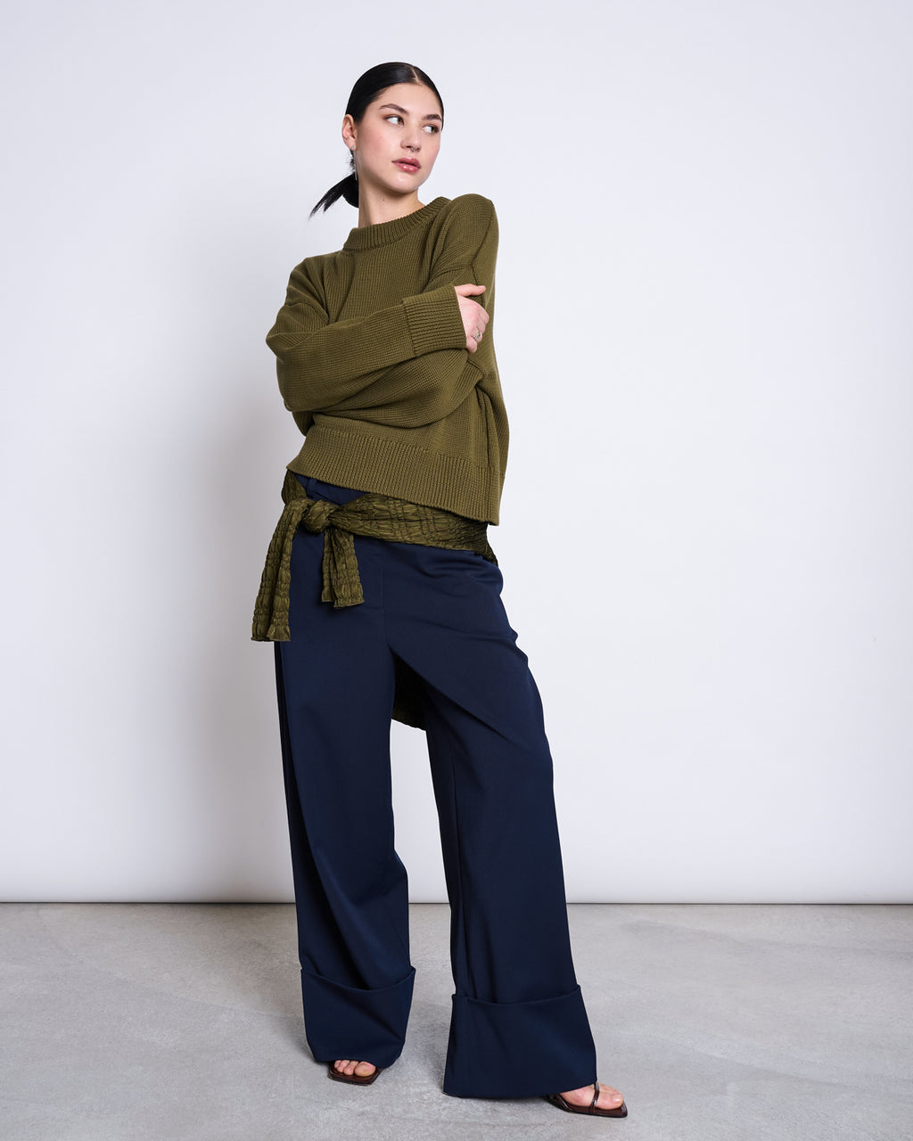 JUMPER YAGMUR WOODY OLIVE GOTS Sweater jan-n-june 2