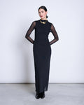 MESH LONGSLEEVE DRESS ZALDI BLACK Dress jan-n-june 1