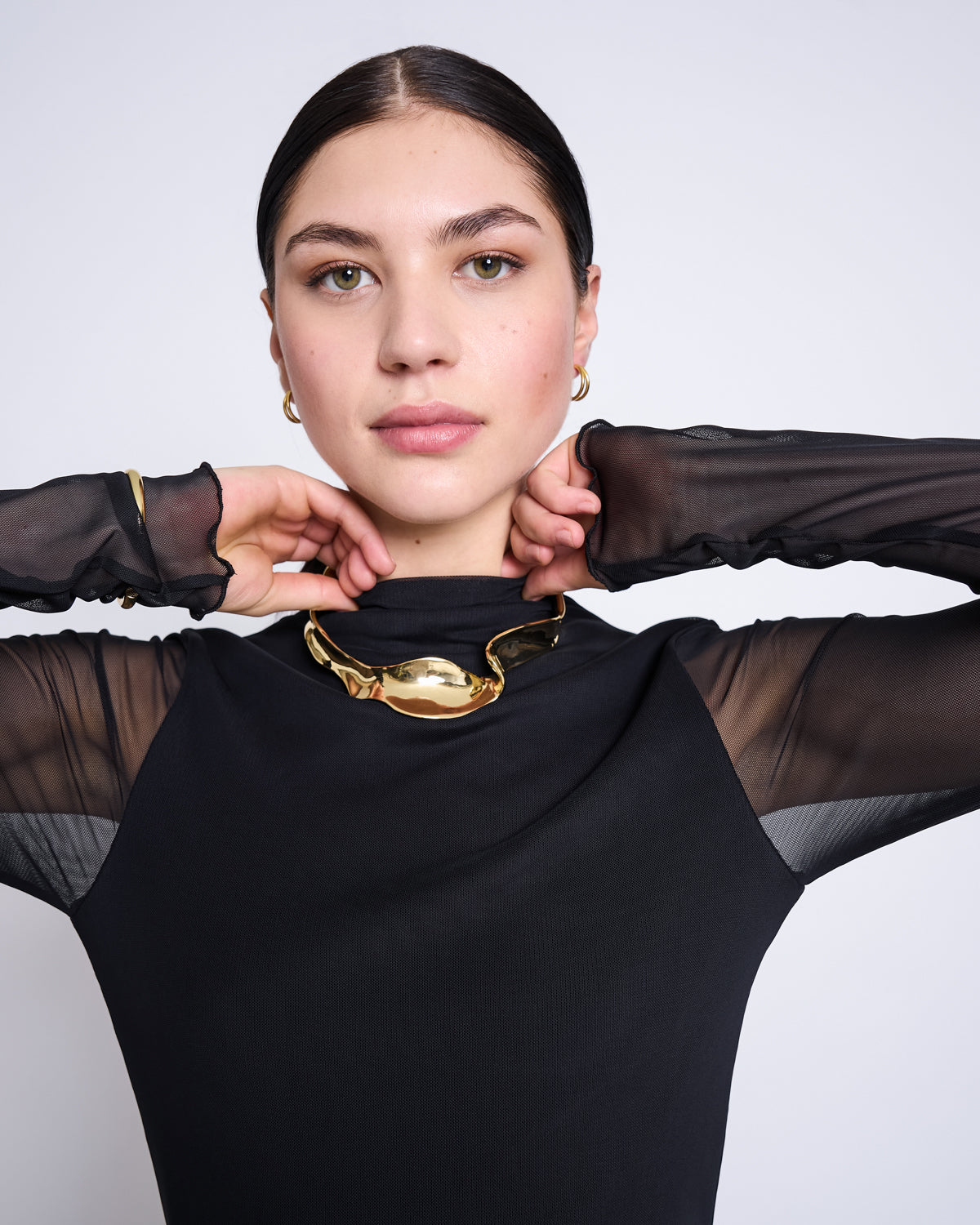 MESH LONGSLEEVE DRESS ZALDI BLACK Dress jan-n-june 4