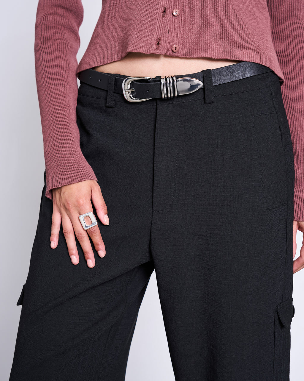 BIG WESTERN BELT ARIX BLACK SILVER Accessories jan-n-june 2