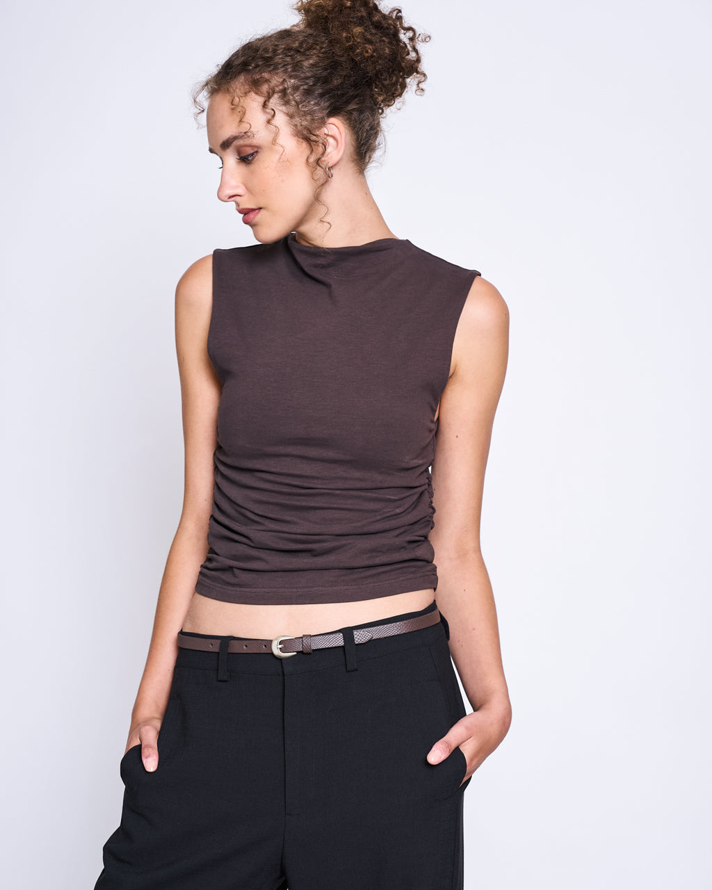 RUFFLE TOP RAFO MUD GOTS