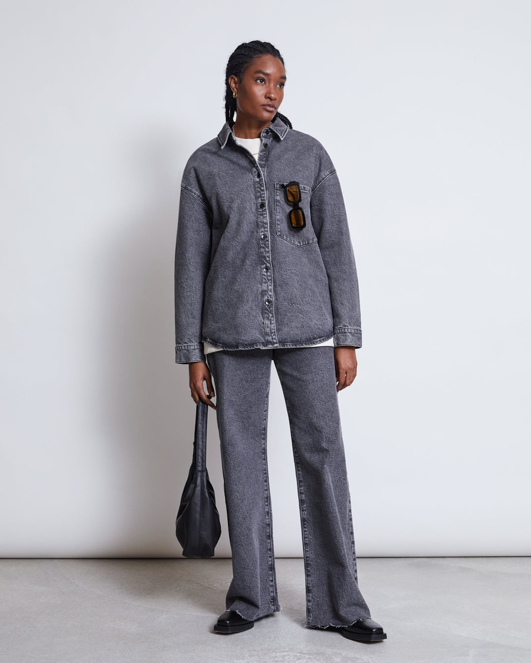 【25ss】　セオリーリュクス　Slate Denim Ivane Shirt 25ss】 セオリーリュクス Slate Denim Ivane Shirt
