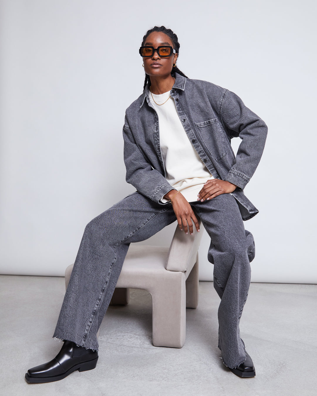 DENIM SHIRT SOLACE LIGHT GREY – JAN 'N JUNE