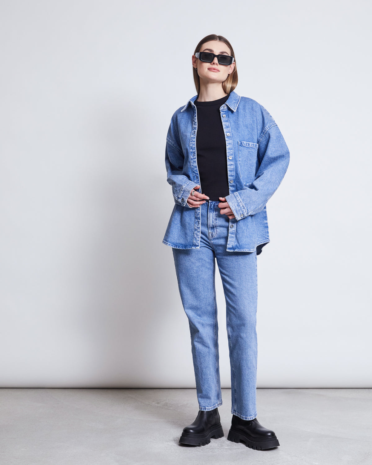 DENIM SHIRT SOLACE LIGHT BLUE