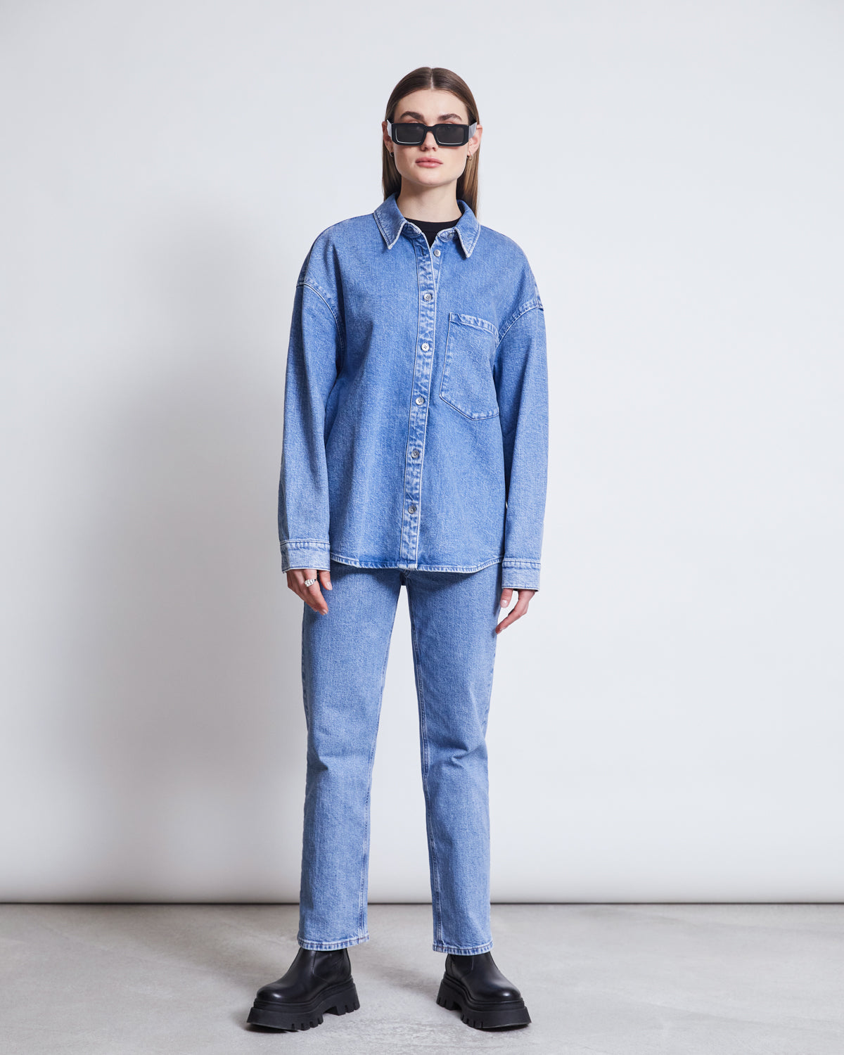 DENIM SHIRT SOLACE LIGHT BLUE