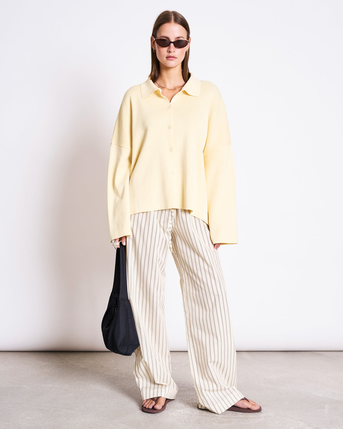 MID RISE LOOSE PANTS CETOS BUTTERMILK STRIPED GOTS Pants jan-n-june 9