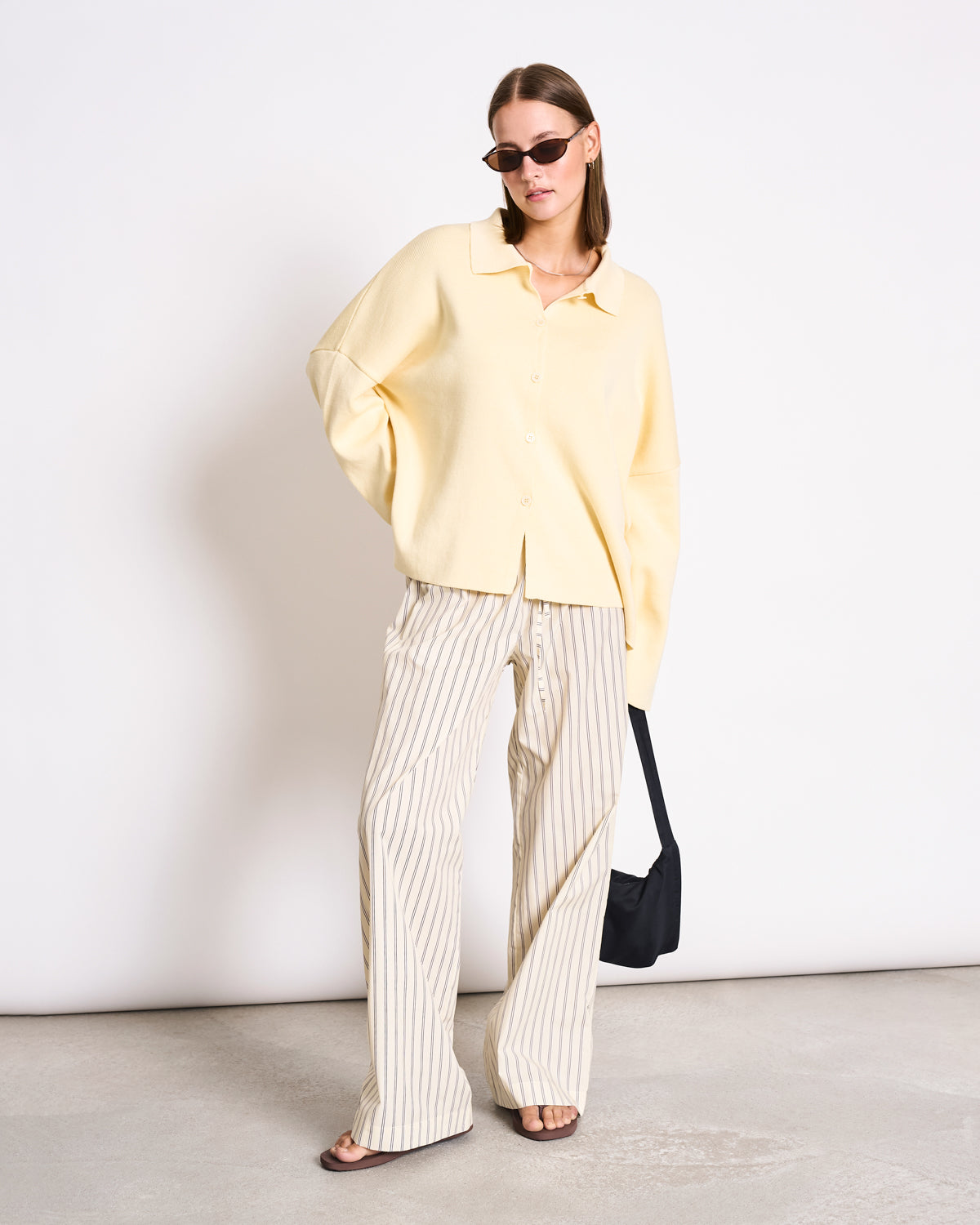 MID RISE LOOSE PANTS CETOS BUTTERMILK STRIPED GOTS Pants jan-n-june 10