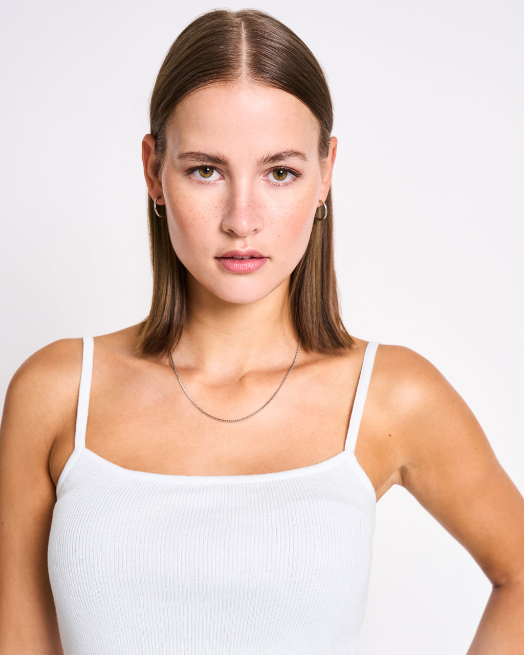 KNIT SPAGHETTI TOP CASTANEA ICE BLUE GOTS T-shirt jan-n-june 3