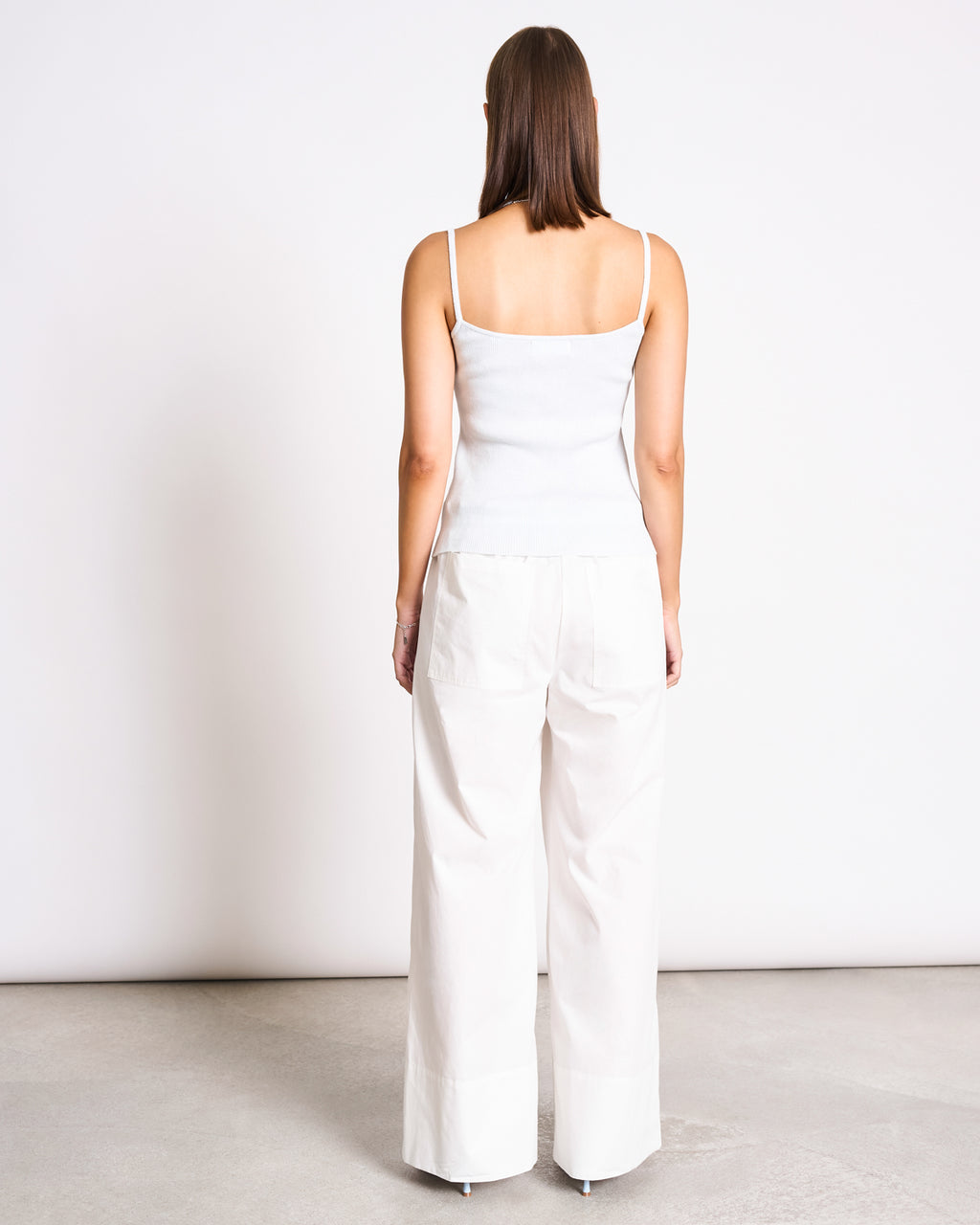 KNIT SPAGHETTI TOP CASTANEA ICE BLUE GOTS T-shirt jan-n-june 8