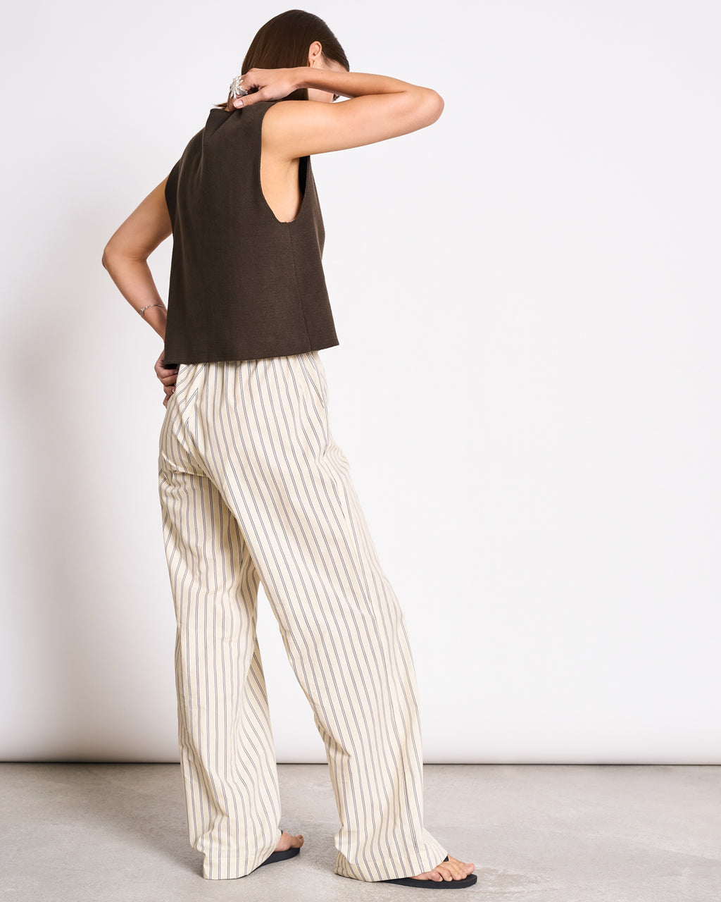 MID RISE LOOSE PANTS CETOS BUTTERMILK STRIPED GOTS Pants jan-n-june 8