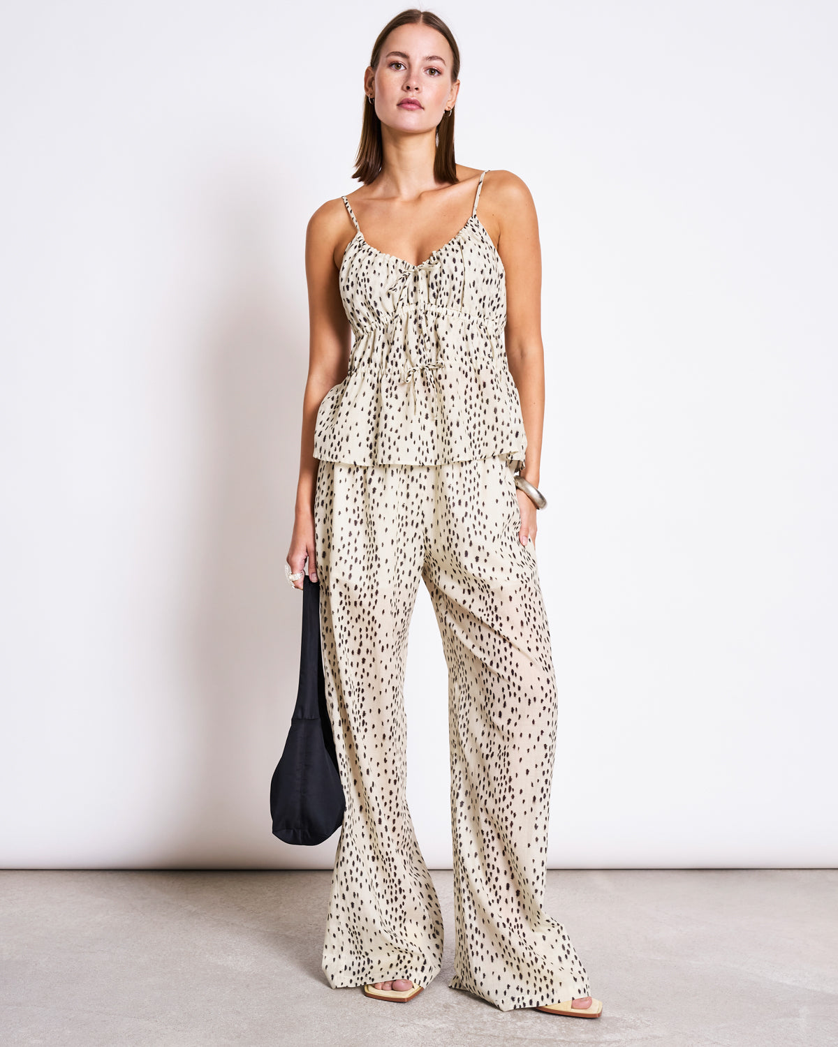 SPAGHETTI TIE TOP EBUR DALMATIAN DOTS T-shirt jan-n-june 3