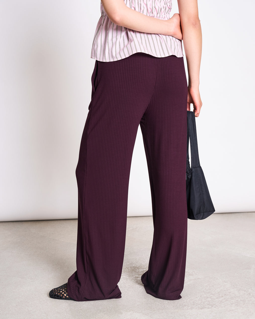 TENCEL™ LYOCELL RIB PANTS SMILLA CHERRY LACQUER